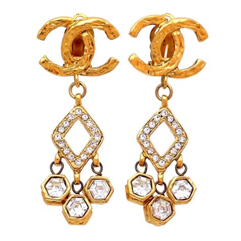 cc chanel earings|authentic chanel cc earrings.